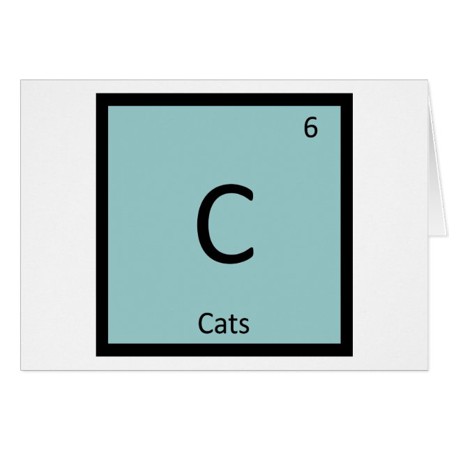 C - Cats Chemistry Periodic Table Feline Element (Vorderseite (Horizontal))