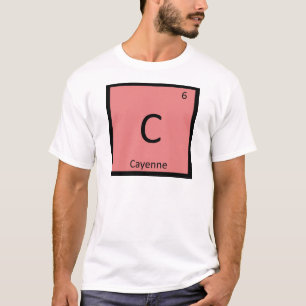 C - Cayenne-Gewürz Chemie Periodensystem Symbol T-Shirt