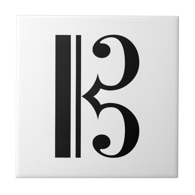 C-Clef Fliese (Vorderseite)