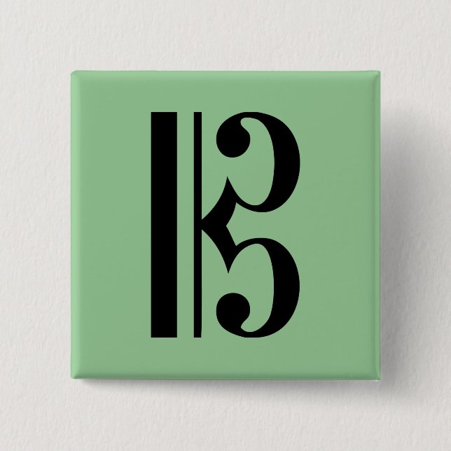 C-Clef-Musik-Symbol Button (Vorderseite)