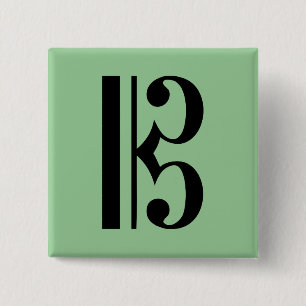 C-Clef-Musik-Symbol Button