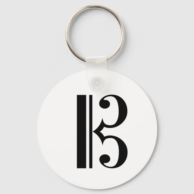 C-Clef-Schlüsselanhänger Schlüsselanhänger (Vorderseite)