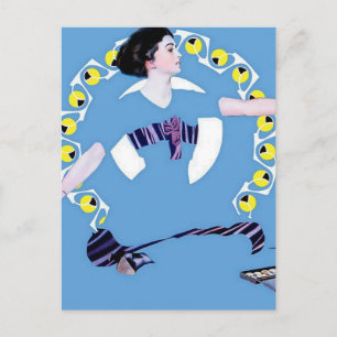 C Coles Phillips "A Trouble Toy" Fadeaway Girl Postkarte