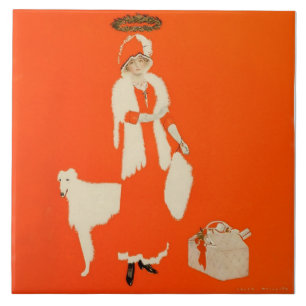 C Coles Phillips „Heilige von heute“ Fadeaway Girl Fliese