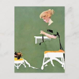 C Coles Phillips “Heimatliche Bande” Fadeaway Girl Postkarte