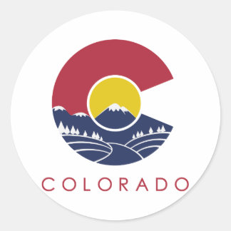 C Colorado Runder Aufkleber