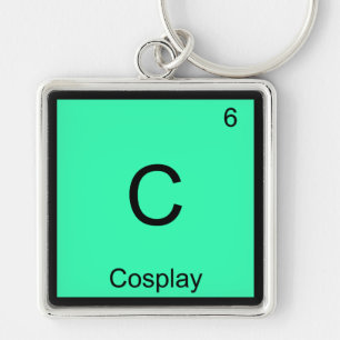 C - Cosplay Chemie-Elementsymbol Kostüm T-Shirt Schlüsselanhänger