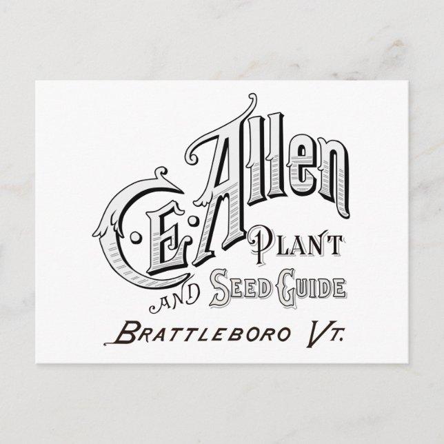 C.E. Allen Pflanze & Seed Guide 1894 Postkarte (Vorderseite)