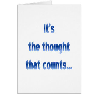 C’est la pensée qui compte...