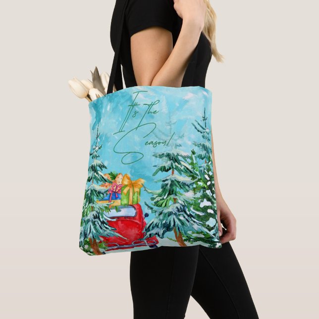 C’est la saison ! Sac fourre-tout de peinture aqua (De près)