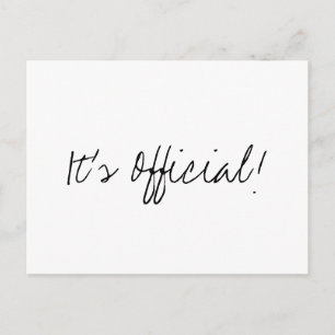 C’est officiel ! Faire-part Mariage simple élopé