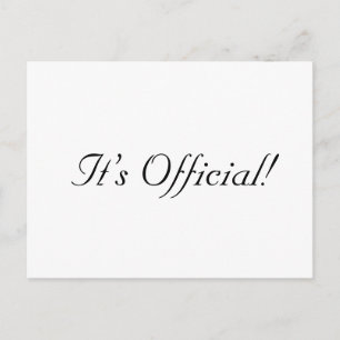 C’est officiel ! Faire-part Mariage simple rustiqu