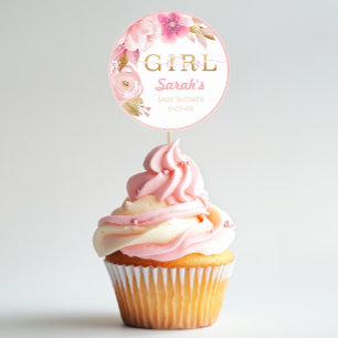C’est un Autocollant à Baby shower rose Fille