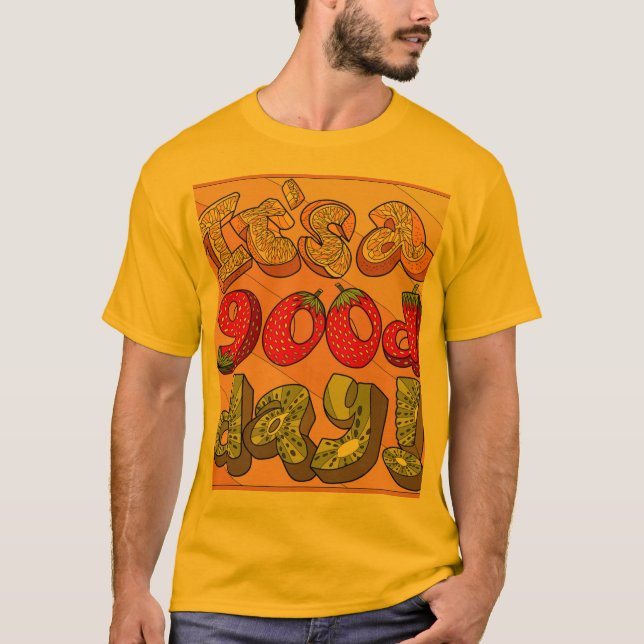 "C’est un bon jour" T-shirt graphique - Vibes posi (Devant)