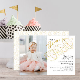 C’est une Gem Glam Photo Invitation de fête d’anni