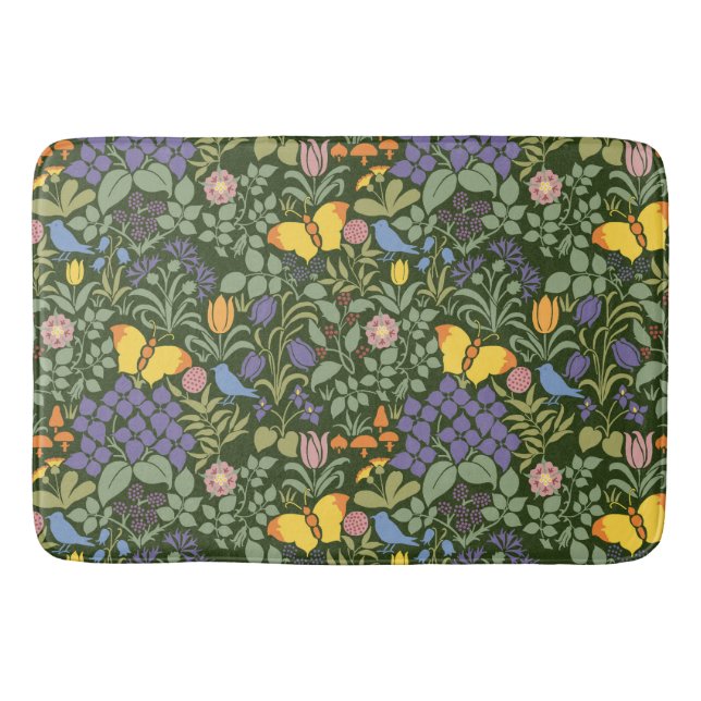 C. F. A Voysey's Butterfly Garden Large Bath Mat Badematte (Vorderseite)