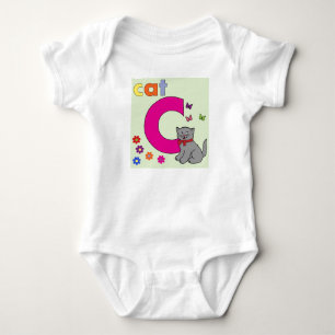 C für Katze-25432 Baby Strampler