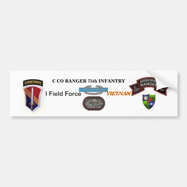 C Gesellschaft RANGERS Vietnam Bumper Stiker Autoaufkleber (Vorne)