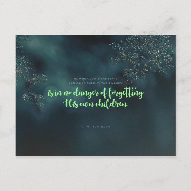 C. H. Spurgeon - Wer die Sterne zählt Postkarte (Vorderseite)