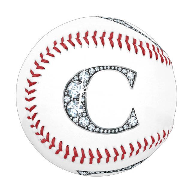 C-Imitate-"Diamant"-Monogramm Baseball (Vorderseite Links)