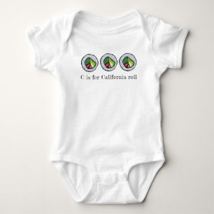 C ist für California Roll Japanese Food Sushi ABCs Baby Strampler