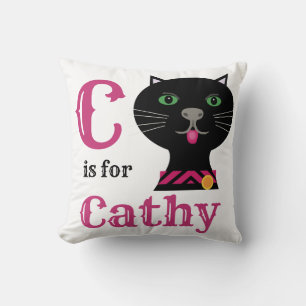 C ist für Cathy baby girl Kissen