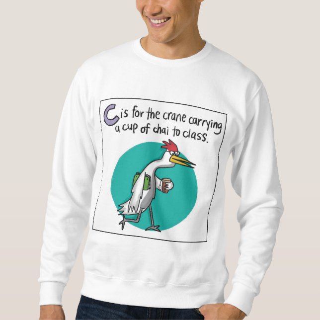 C ist für Chai Adult Crewneck Sweatshirt (Vorderseite)