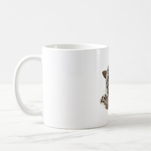 C ist für Clouded Leopard Kaffeetasse (Links)