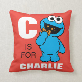C ist für Cookie Monster | Name hinzufügen Kissen