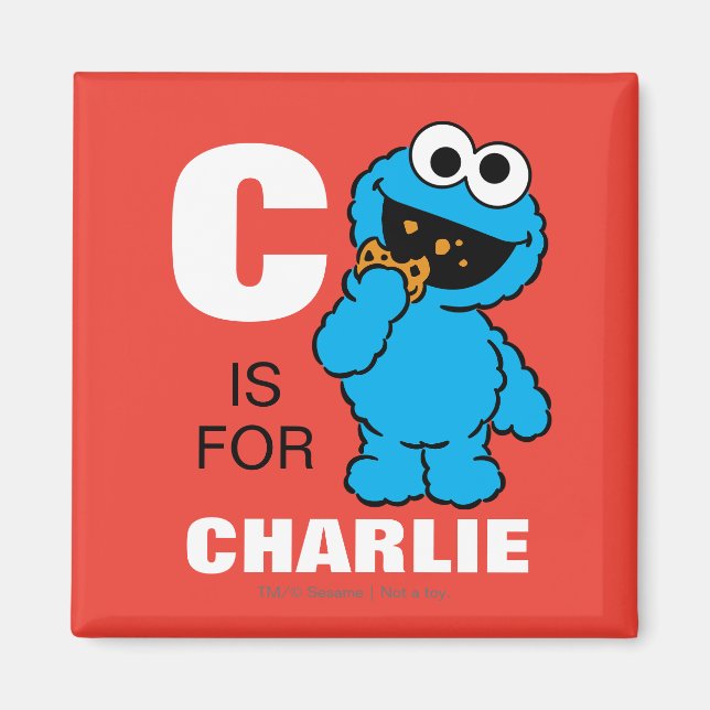 C ist für Cookie Monster | Name hinzufügen Magnet (Vorne)