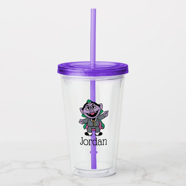 C ist für Count von Count | Name hinzufügen Acryltrinkbecher (Vorderseite)
