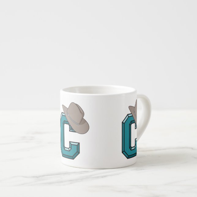 C ist für Cowboy Espressotasse (Vorderseite Rechts)