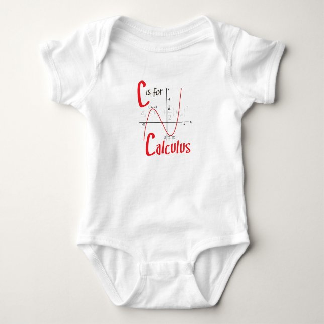 C ist für Kalkül-niedlichen Mathe-Entwurf Baby Strampler (Vorderseite)