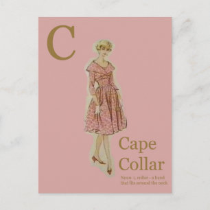 C ist für Kap Kragen Fashion Alphabet Postkarte