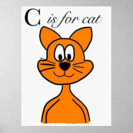 C ist für Katze Poster