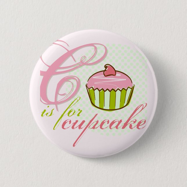 C ist für Kuchen-Knopf Button (Vorderseite)
