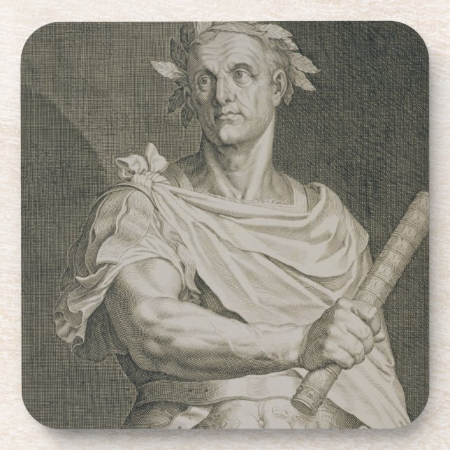 C. Julius Cäsar (100-44 BC) Kaiser von Rom engra Untersetzer (Vorderseite)