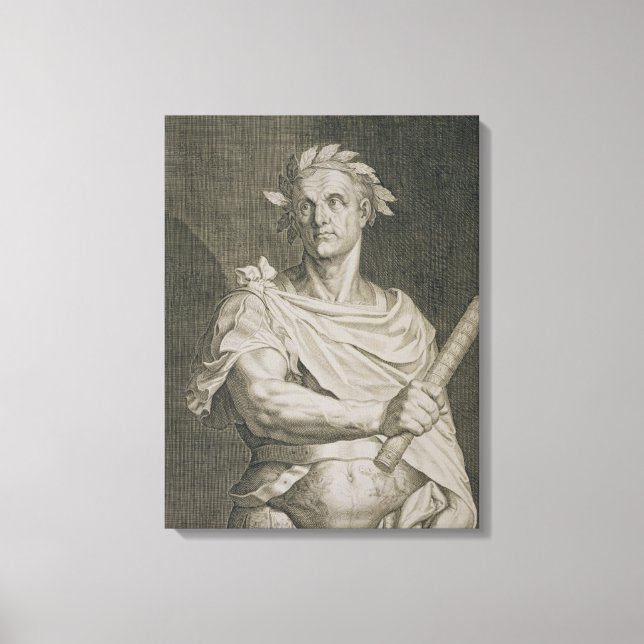 C. Julius Cäsar (100-44 v. Chr.) Kaiser von Rom-En Leinwanddruck (Vorderseite)