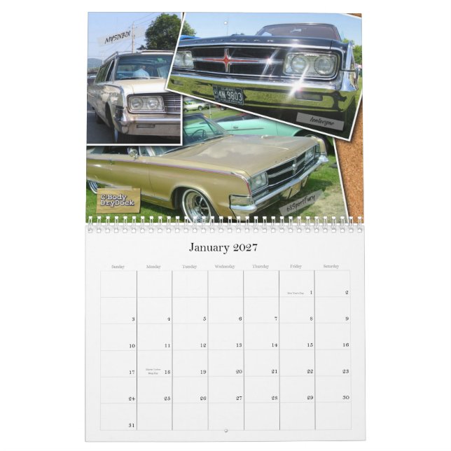 C-Körper Mopar Kalender 2013 (Jan 2027)