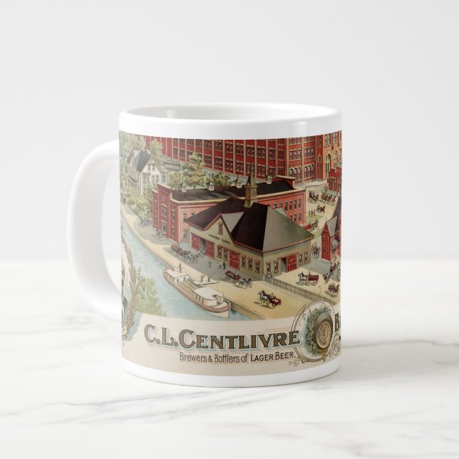 C.L. Centlivre Brewing Company Factory Gebäude. Jumbo-Tasse (Vorderseite Links)