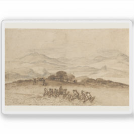 C. Lorrain: Landschaft in Latium mit landwirtschaf Aufkleber