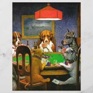 C. M. Coolidge Chiens Animaux Poker Cartes Humour