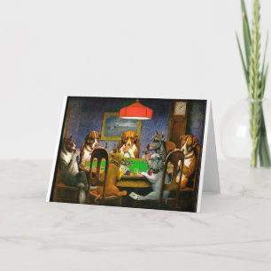 C. M. Coolidge Hunde Pets Poker Cards Spaß Destina Karte