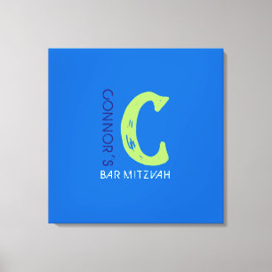 C Monogram erste Bar Bat Mitzvah Sign-In-Board Leinwanddruck
