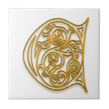 C Monogram "Irish Gold" Keramik Tile