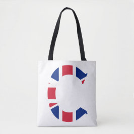 C Monogram überlagert sich auf der Flagge der Unio Tasche