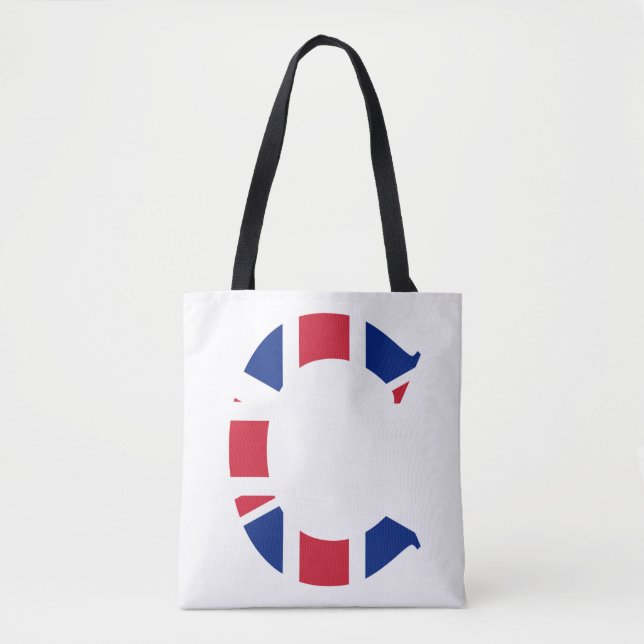 C Monogram überlagert sich auf der Flagge der Unio Tasche (Vorderseite)