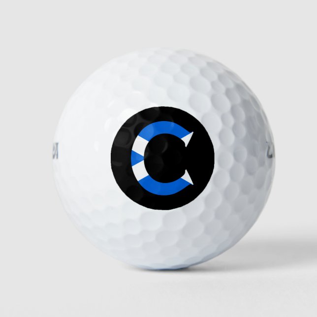 C Monogram überlagert sich auf der schottischen Fl Golfball (Vorderseite)
