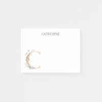 C Monogramm Floral Personalisiert