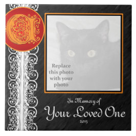 C Monogramm "In Gedächtnis deines Liebsten" Tile Fliese